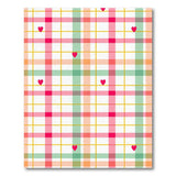 Playful Plaid Hearts Area Rug