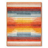 Vibrant Geometric Multi-Color Stripe Area Rug