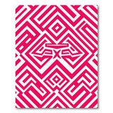 Pink Bold Pink Maze Geometric Area Rug