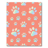 Pink Paw Print Kids Area Rug