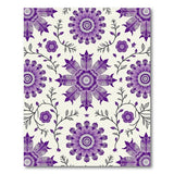 Purple Floral Mandala Floral Vintage Area Rug