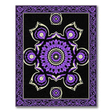Traditional Persian Mandala Purple Mandala Floral Area Rug