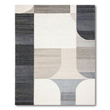 Grey Geometric Modern Modern Geometric Grey Abstract Area Rug