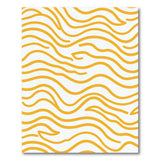 Bold Orange Wavy Line Area Rug