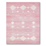 Geometric Modern Blush Pink Diamond Geometric Area Rug