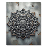 Grey Mandala Distressed Vintage Area Rug