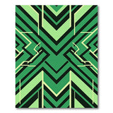 Vibrant Green Geometric Area Rug