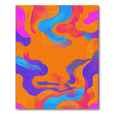 Geometric Modern Vibrant Wavy Multi-Color Geometric Area Rug