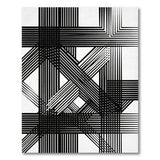 Bold Black Crosshatch Geometric Area Rug