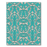 Blue and Teal Teal Ornate Floral Vintage Area Rug