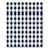 Navy Checkered Grid Area Rug