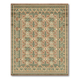 Teal Geometric Heritage Tribal Area Rug