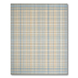 Blue Plaid Woven Area Rug