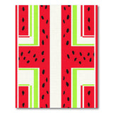 Watermelon Pixel Pattern Area Rug