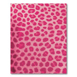 Vibrant Pink Leopard Shag Area Rug