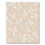 Delicate White Leaf Beige Area Rug