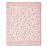 Floral Vintage Blush Pink Rose Floral Vintage Rug