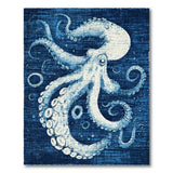 Navy Octopus Coastal Area Rug