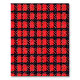 Bold Red Black Houndstooth Check Area Rug