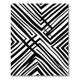 Geometric Modern Black and White Bold Black White Geometric Zigzag Area Rug