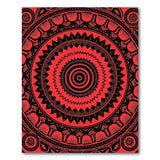 Fiery Red Mandala Tribal Area Rug