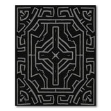Heritage Tribal Geometric Area Rug - Black White