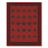 Red Geometric Lattice Geometric Modern Area Rug