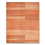 Orange Geometric Striped Area Rug