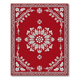 Red Red Persian Floral Medallion Rug