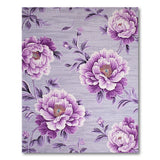 Floral Vintage Purple Peony Floral Area Rug