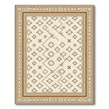 Beige Traditional Persian Area Rug with Ornate Tan Motifs