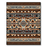 Southwestern Brown Tan Southwestern Geometric Area Rug