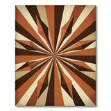 Brown Sunburst Geometric Area Rug