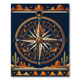 Southwestern Compass Rose Desert Area Rug