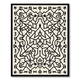 Heritage Tribal Black White Geometric Area Rug