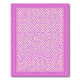 Pink Fish Scale Area Rug with Ornate Border