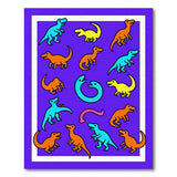Vibrant Cartoon Dinosaur Kids Area Rug