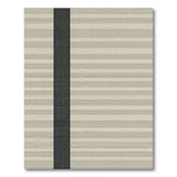Beige Woven Area Rug with Bold Black Stripe