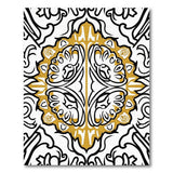 Gold and Silver Elegant Black Gold Persian Medallion Area Rug