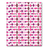 Pink Vibrant Pink Diamond Geometric Area Rug