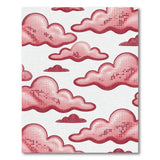 Red Polka Dot Clouds Area Rug