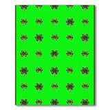 Kids Cartoon Vibrant Shamrock Clover Green Area Rug