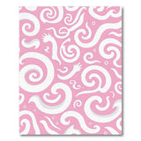 Hot Pink Whimsical Swirl Area Rug