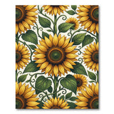 Golden Sunflower Vines Area Rug