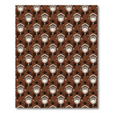 Brown Tan Feather Heritage Tribal Rug