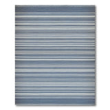 Navy Blue Striped Coastal Washable Area Rug