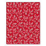 Red Botanical Leaves Pods Area Rug