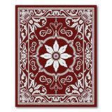 Intricate Red Persian Floral Area Rug