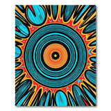 Multi-color and Patterns Vibrant Sunburst Geometric Area Rug