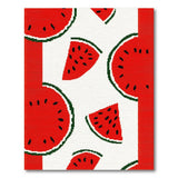 Cheerful Watermelon Slices Fruit Pattern Area Rug